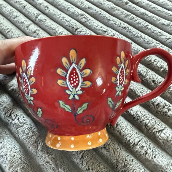 Dutch Wax Hand Painted Mug-By Coastline Imports. Bright Colors Accented - Picture 2 of 7